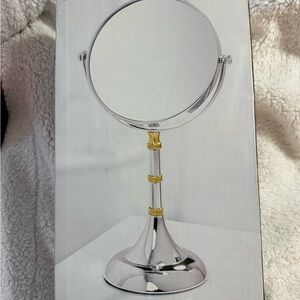 Elegant Silver and Gold Vanity Mirror